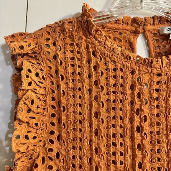 Madewell Eyelet Ruffle-Sleeve Pintuck
Mini Dress in Mulled Cider Mini Boho Med - Picture 7 of 10